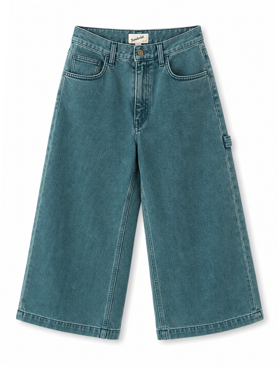 Wide Skater Jean in Pine Wash