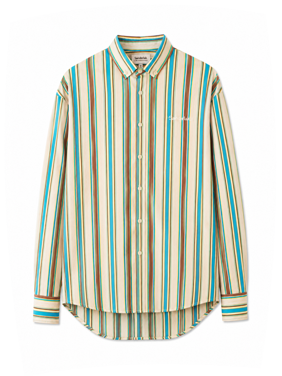 Oversized Shirt in Multi Stripe