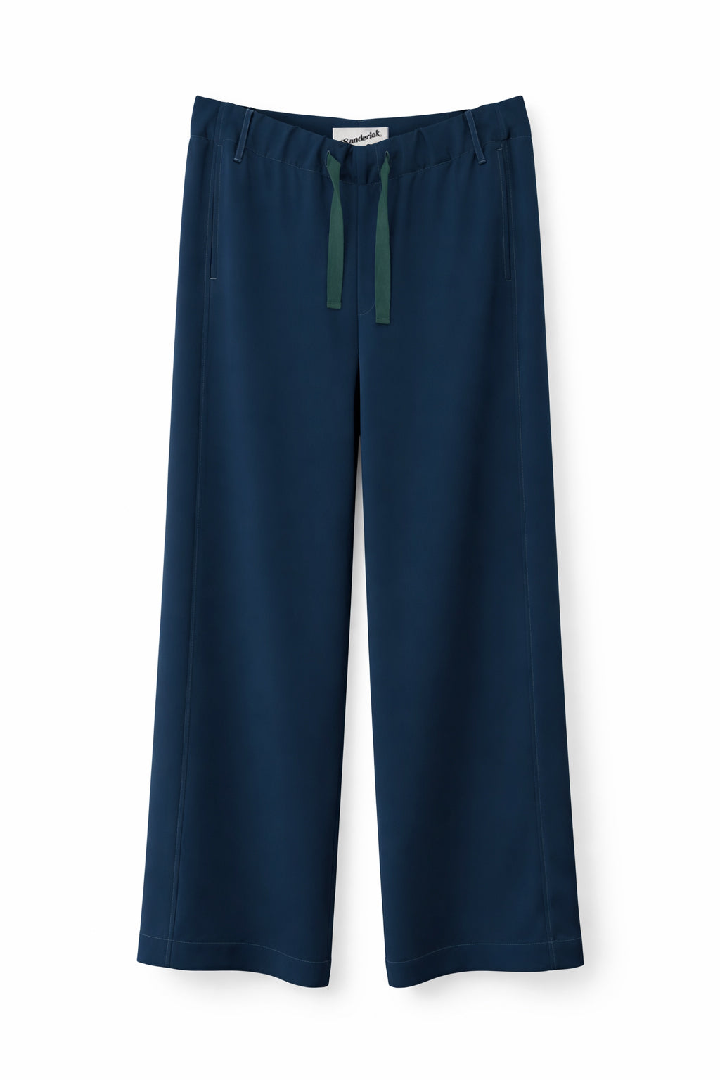 Fluid Drawstring Pants in Dark Sea