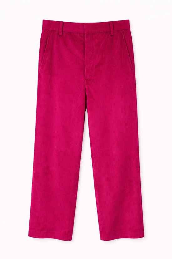 Tailored Cropped Pants in Pink Cadillac