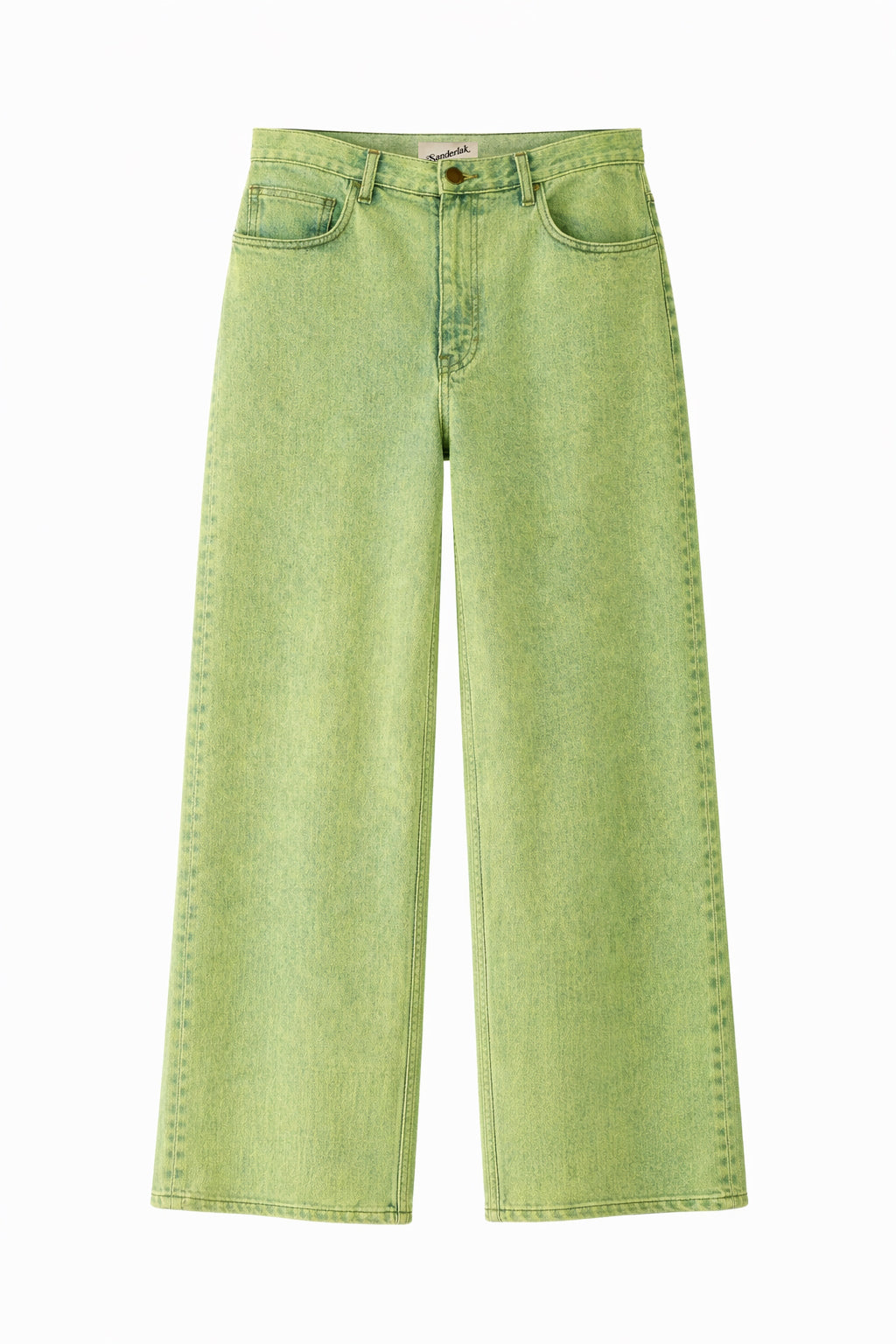 Wide Jean in Faded Neon