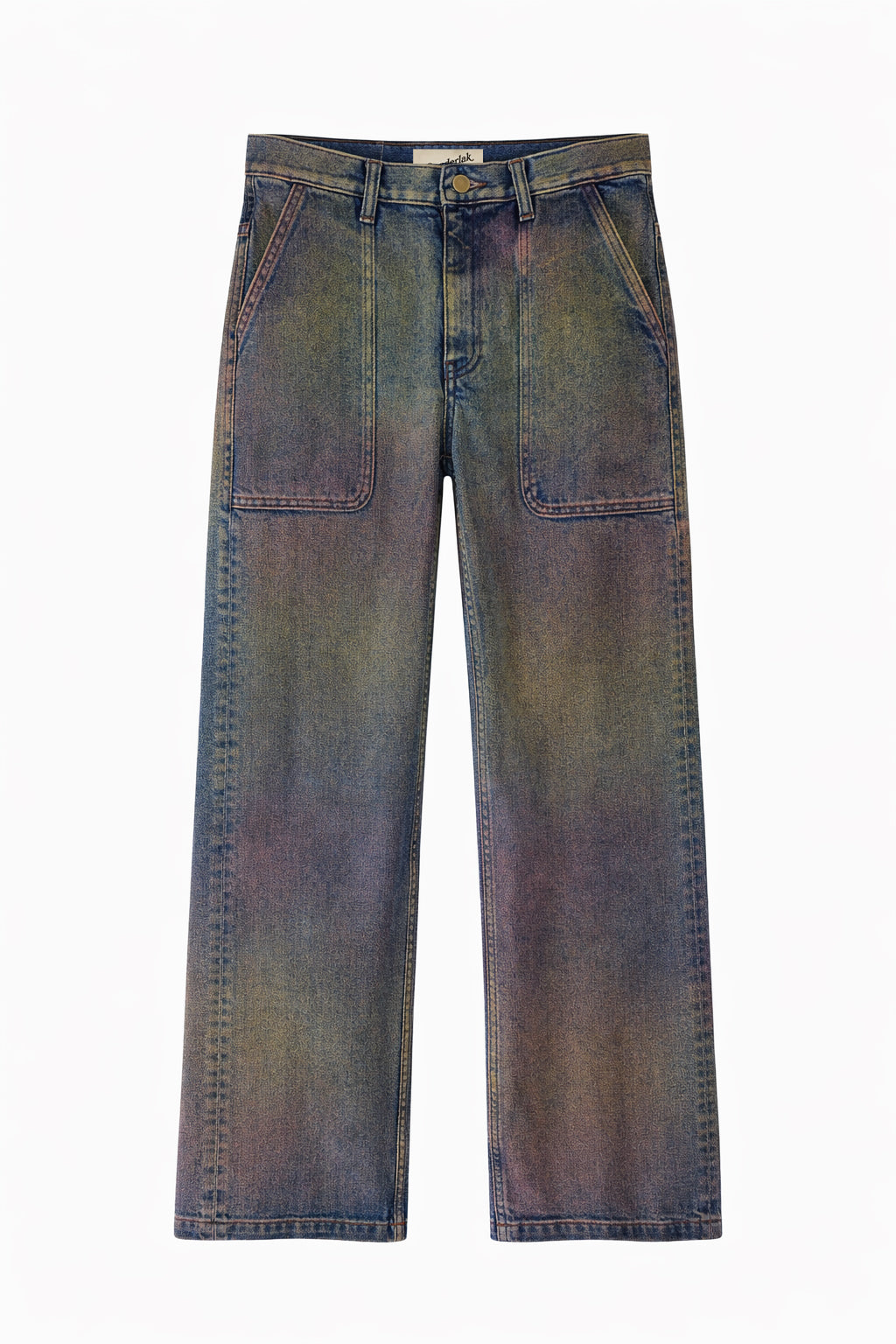 Utility Flare Jean in Multi Paint