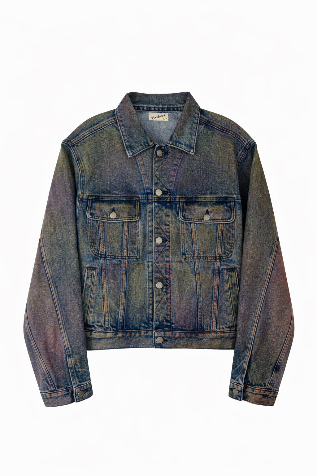 Jean Jacket in Multi Paint