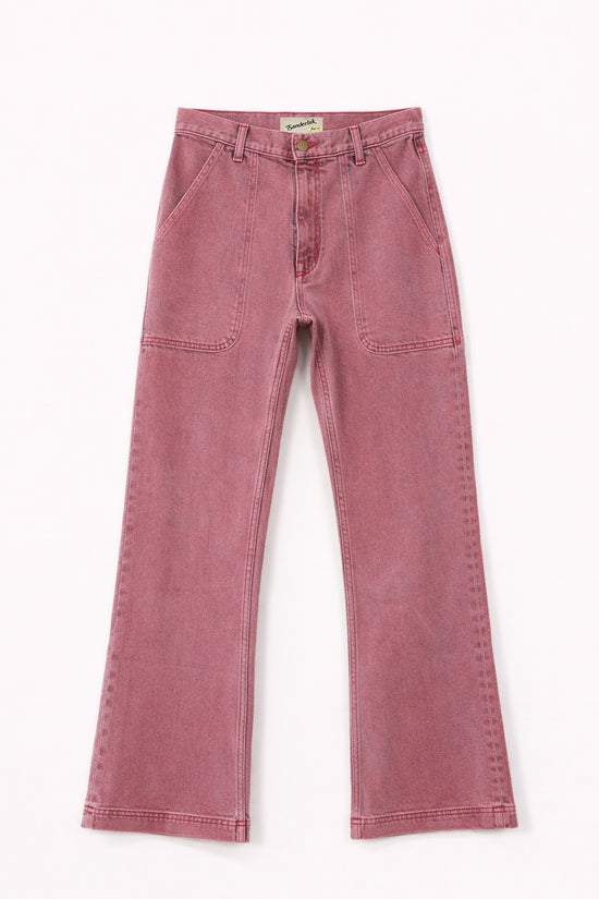 Utility Flare Jean in Pink Wash