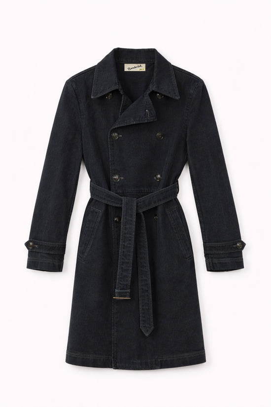 Skinny Denim Trench in Midnight Wash