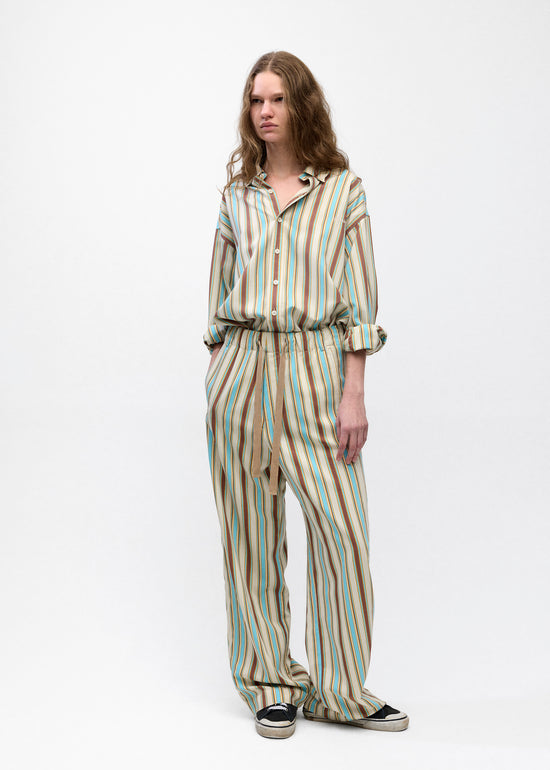 Drawstring Pant in Multi Stripe