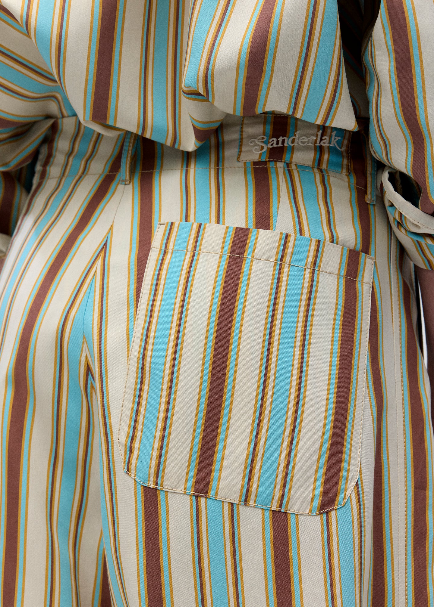 Drawstring Pant in Multi Stripe