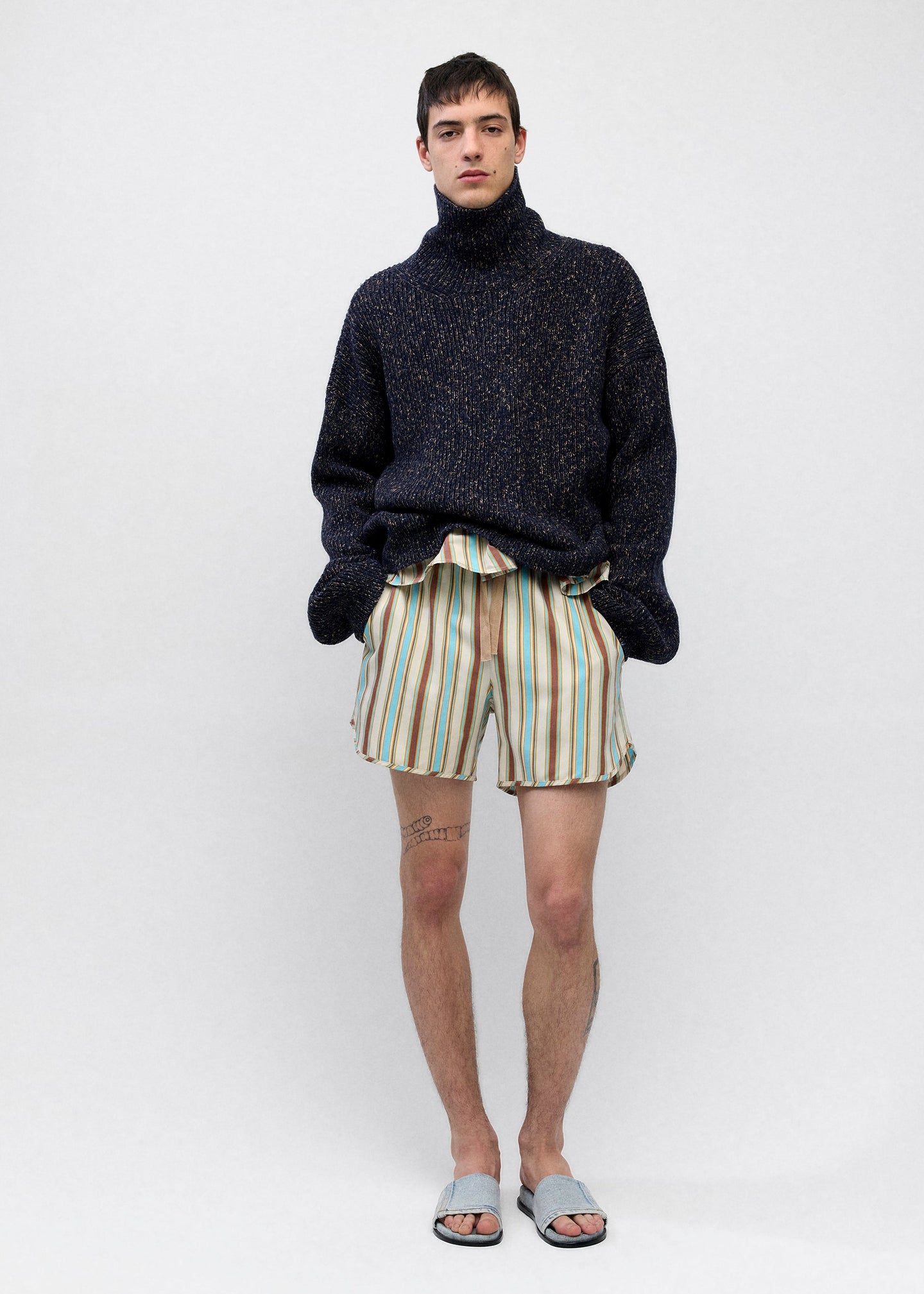 Drawstring Shorts in Multi Stripe