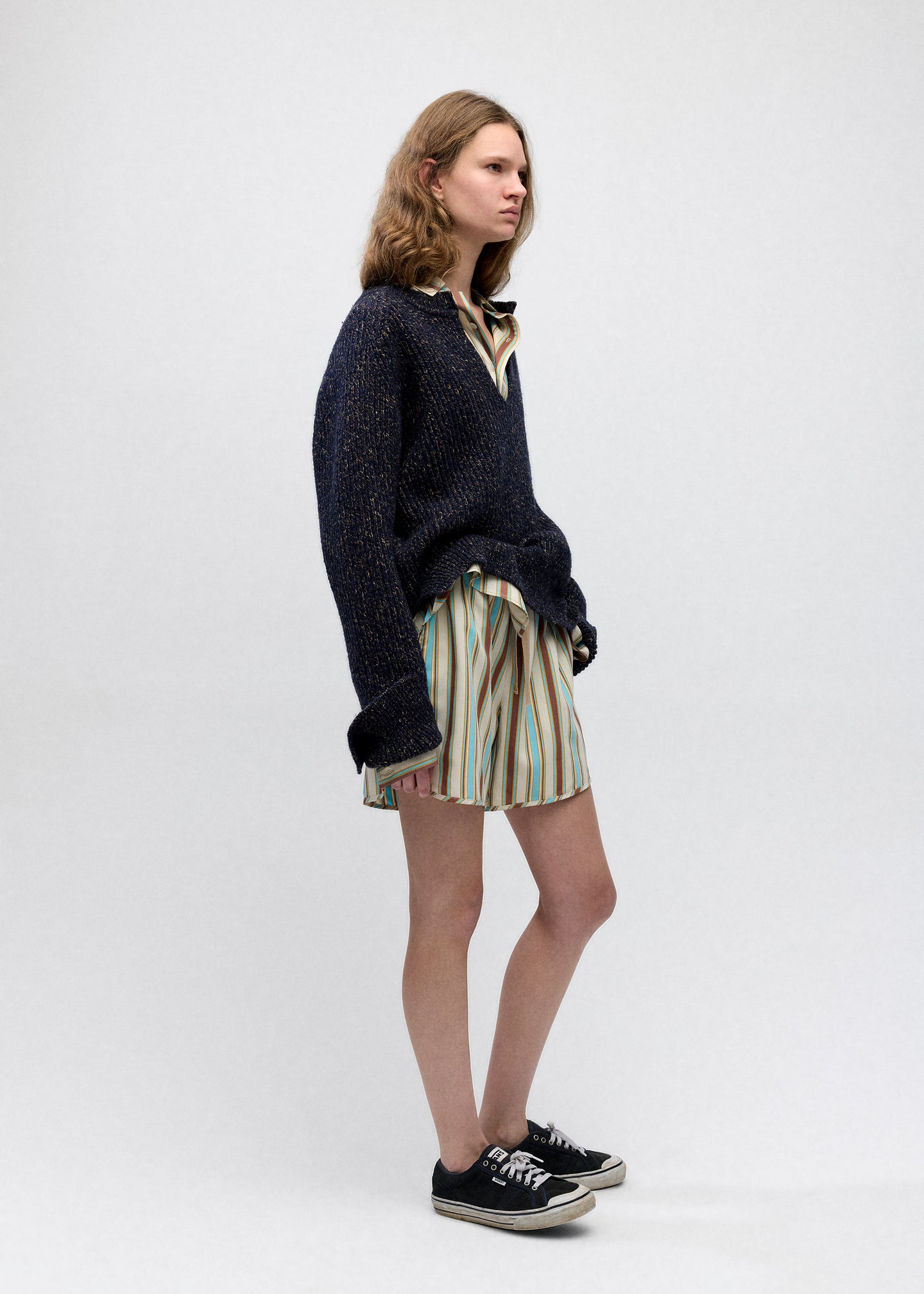 Drawstring Shorts in Multi Stripe