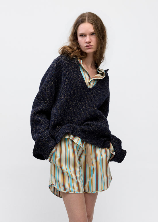 Drawstring Shorts in Multi Stripe