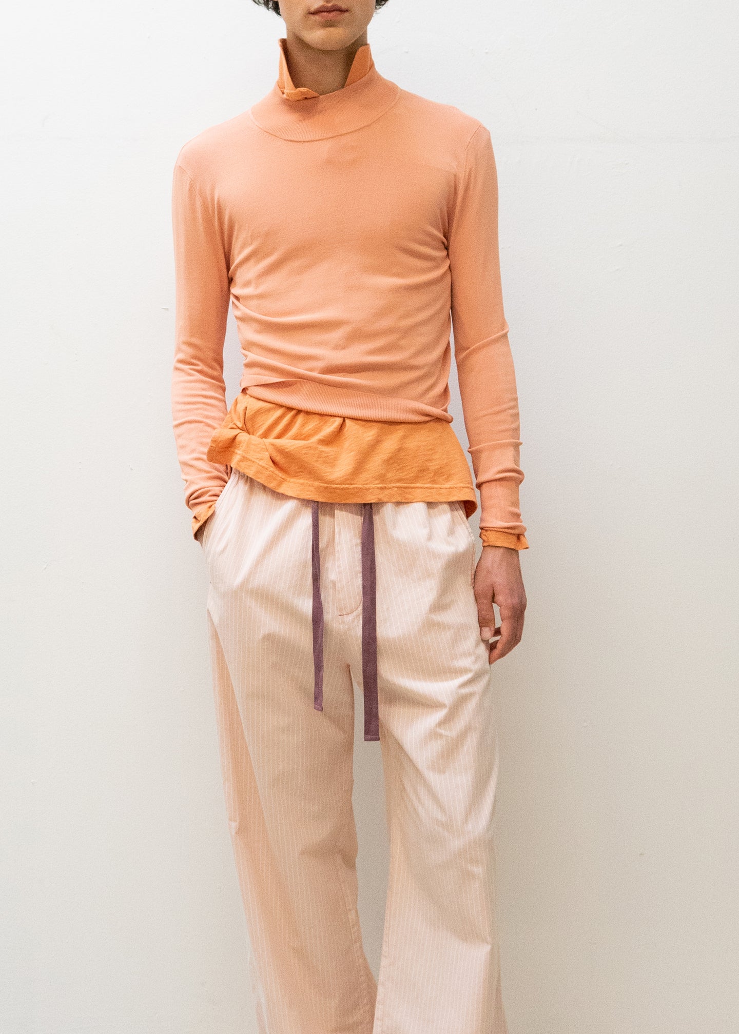 Skinny Mockneck in Light Pink