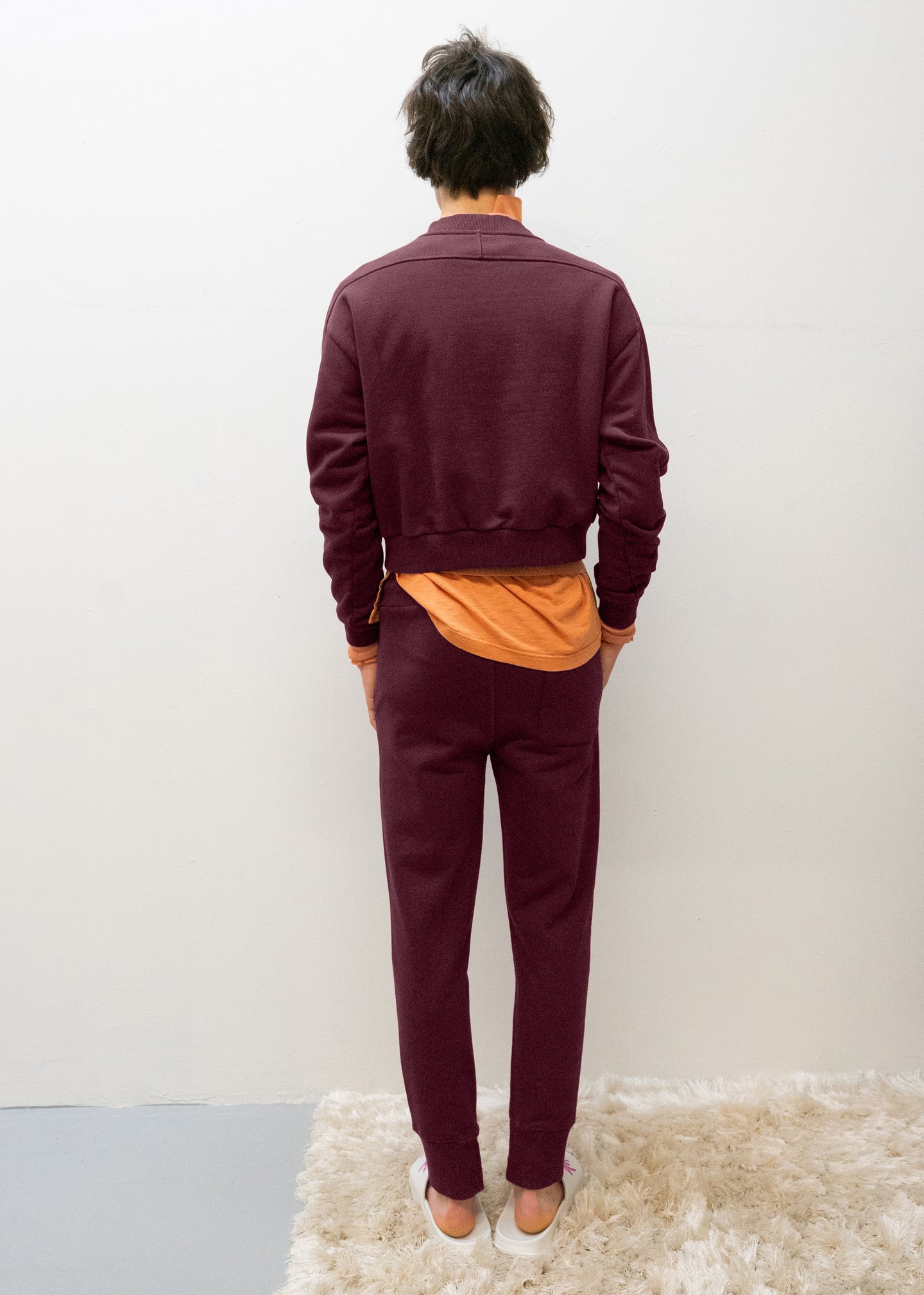 Skinny Track Pant in Midnight Merlot