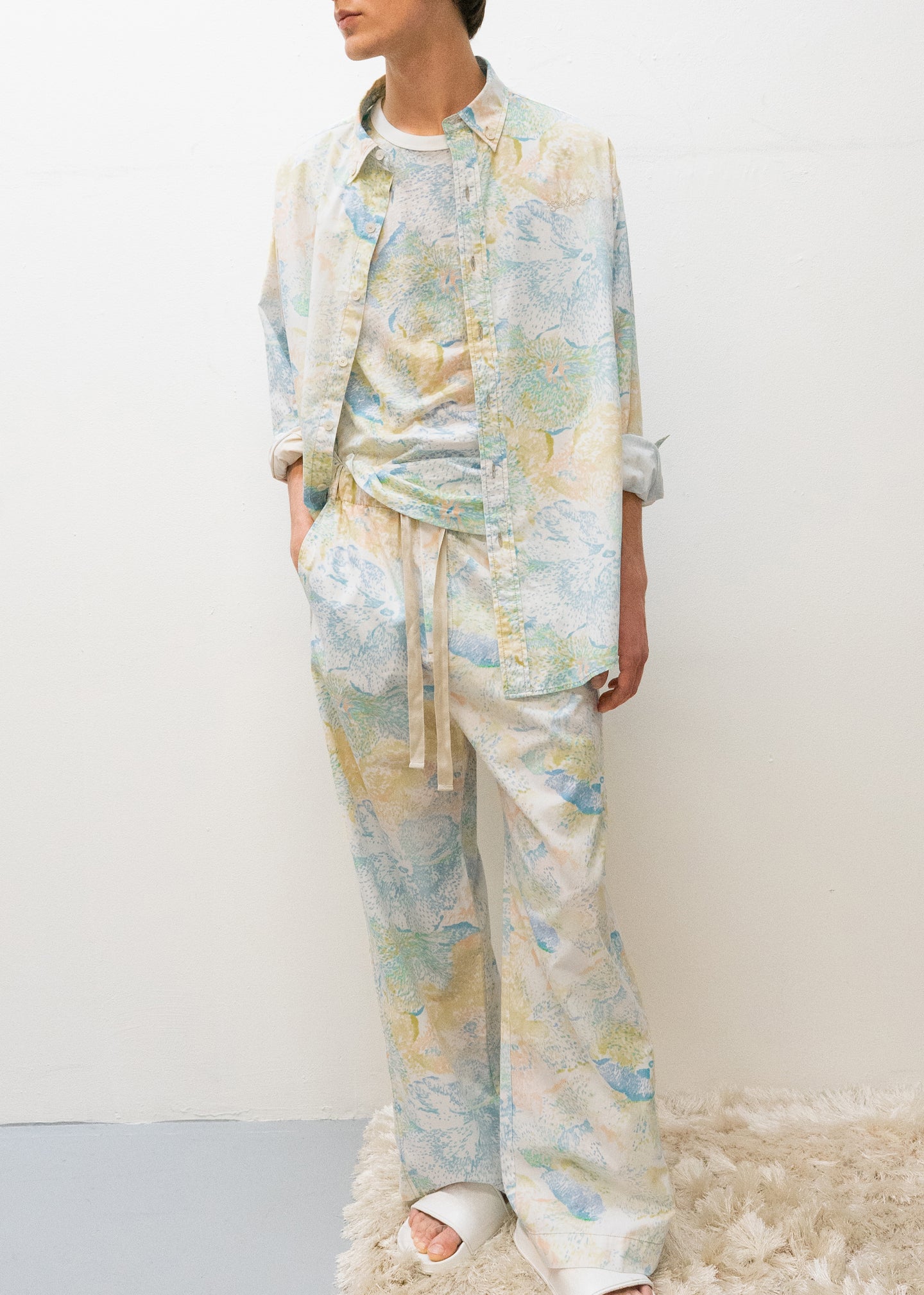 Drawstring Pant in Flower Print