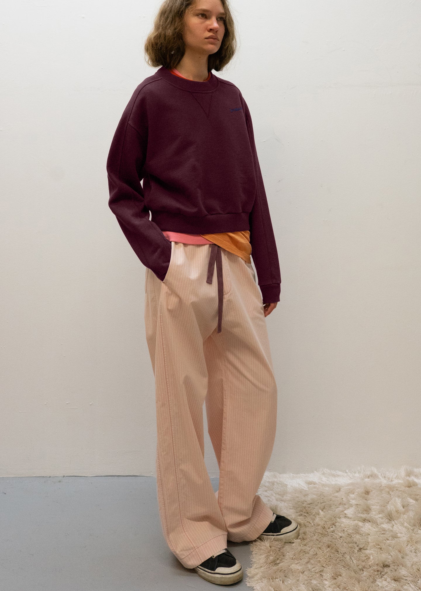 Crewneck in Midnight Merlot