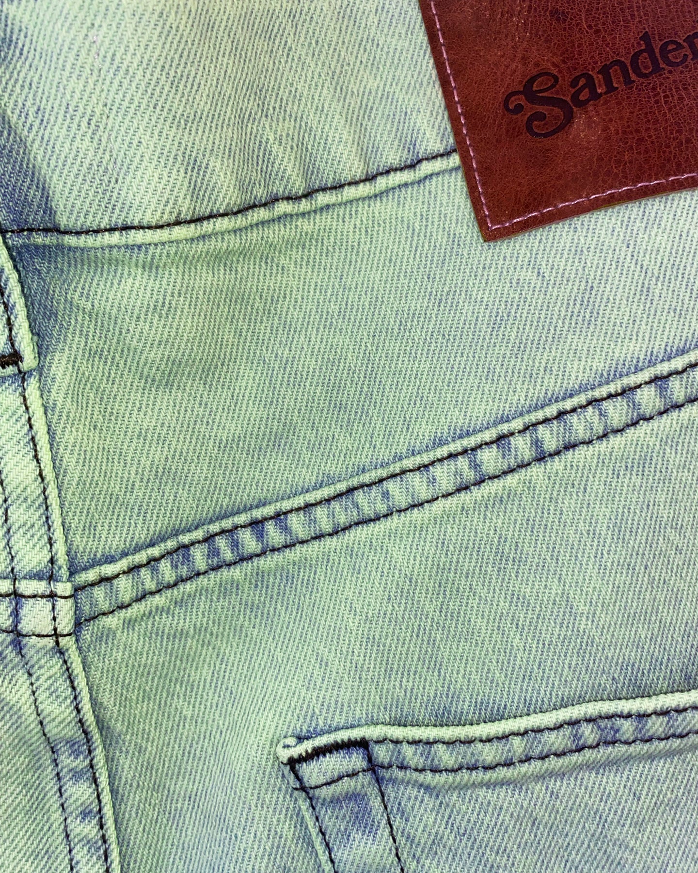 Wide Skater Jean in Faded Neon