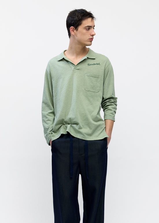 Jersey Polo in Desert Sage