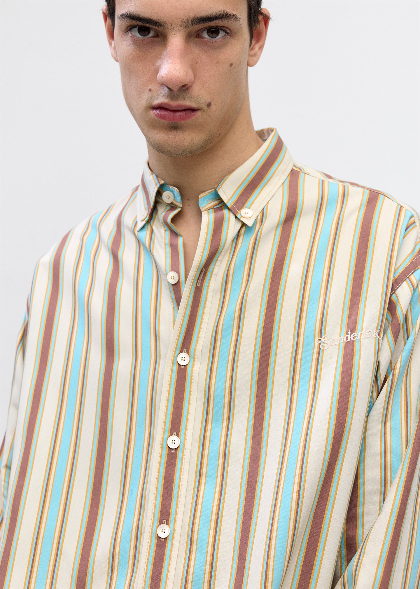 Oversized Shirt in Multi Stripe