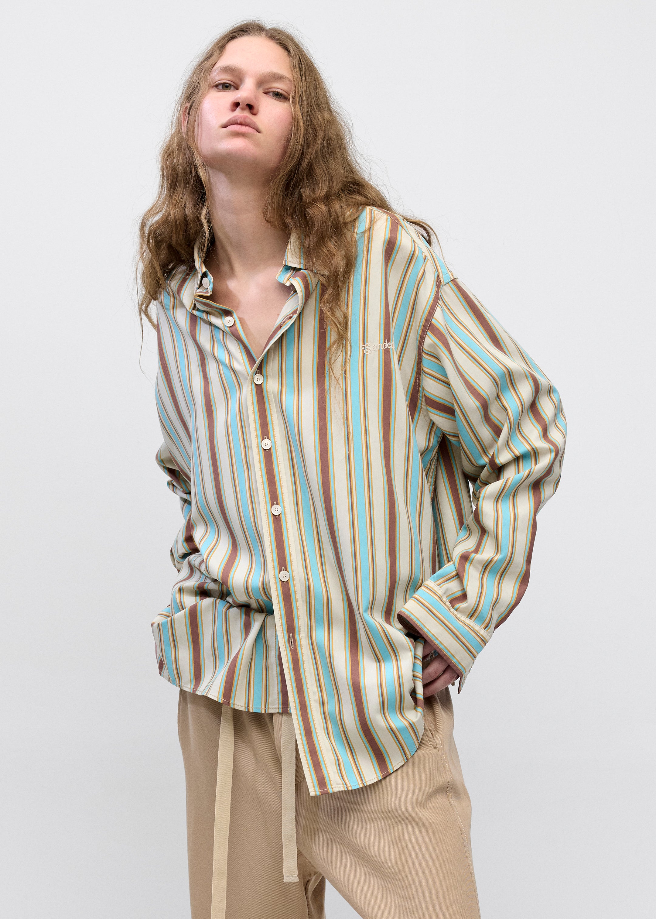 Oversized Shirt in Multi Stripe – Sanderlak