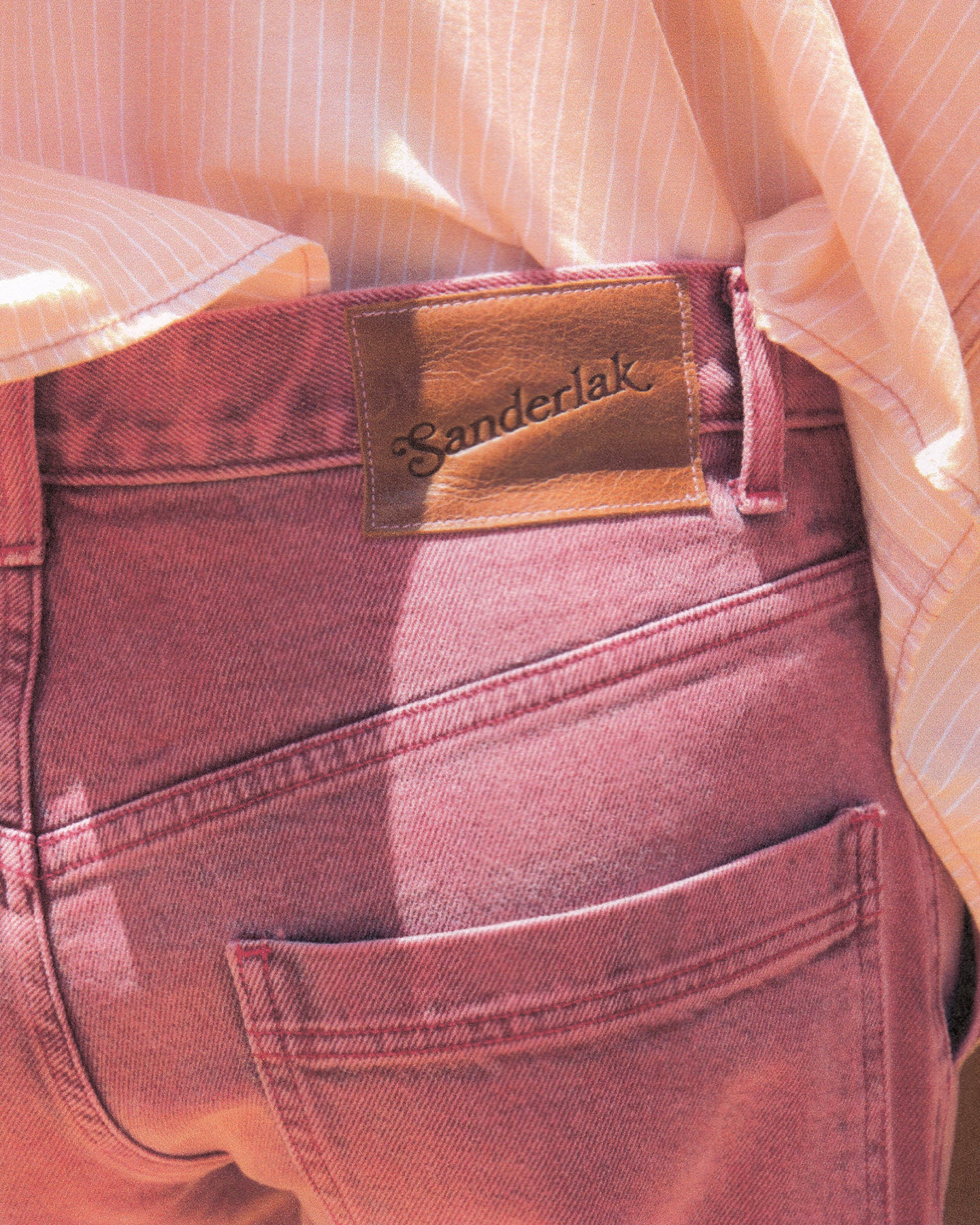 Utility Flare Jean in Pink Wash