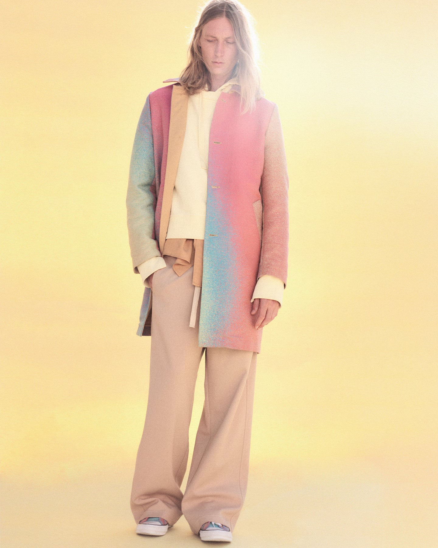 Maharam Coat in Rainbow Degrade
