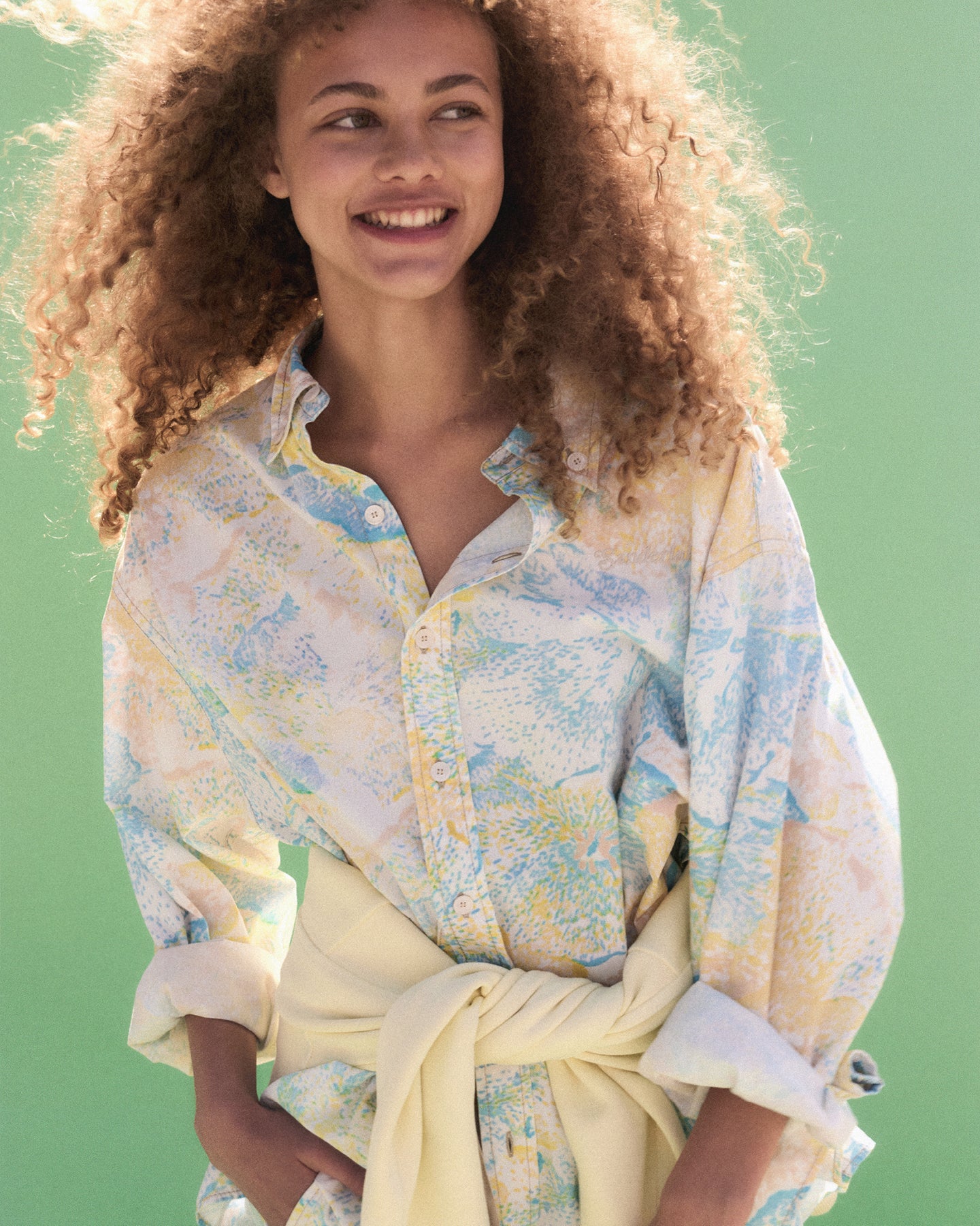 Oversized Shirt in Flower Print