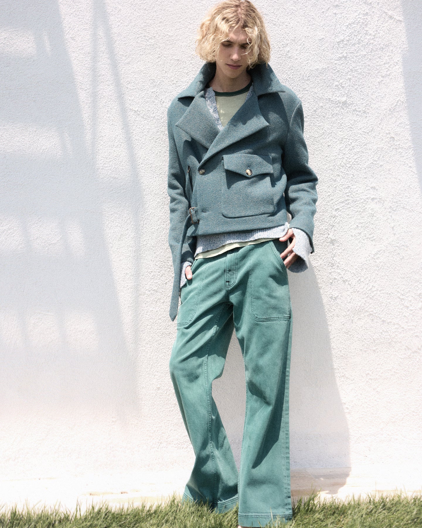 Utility Flare Jean in Pine Wash