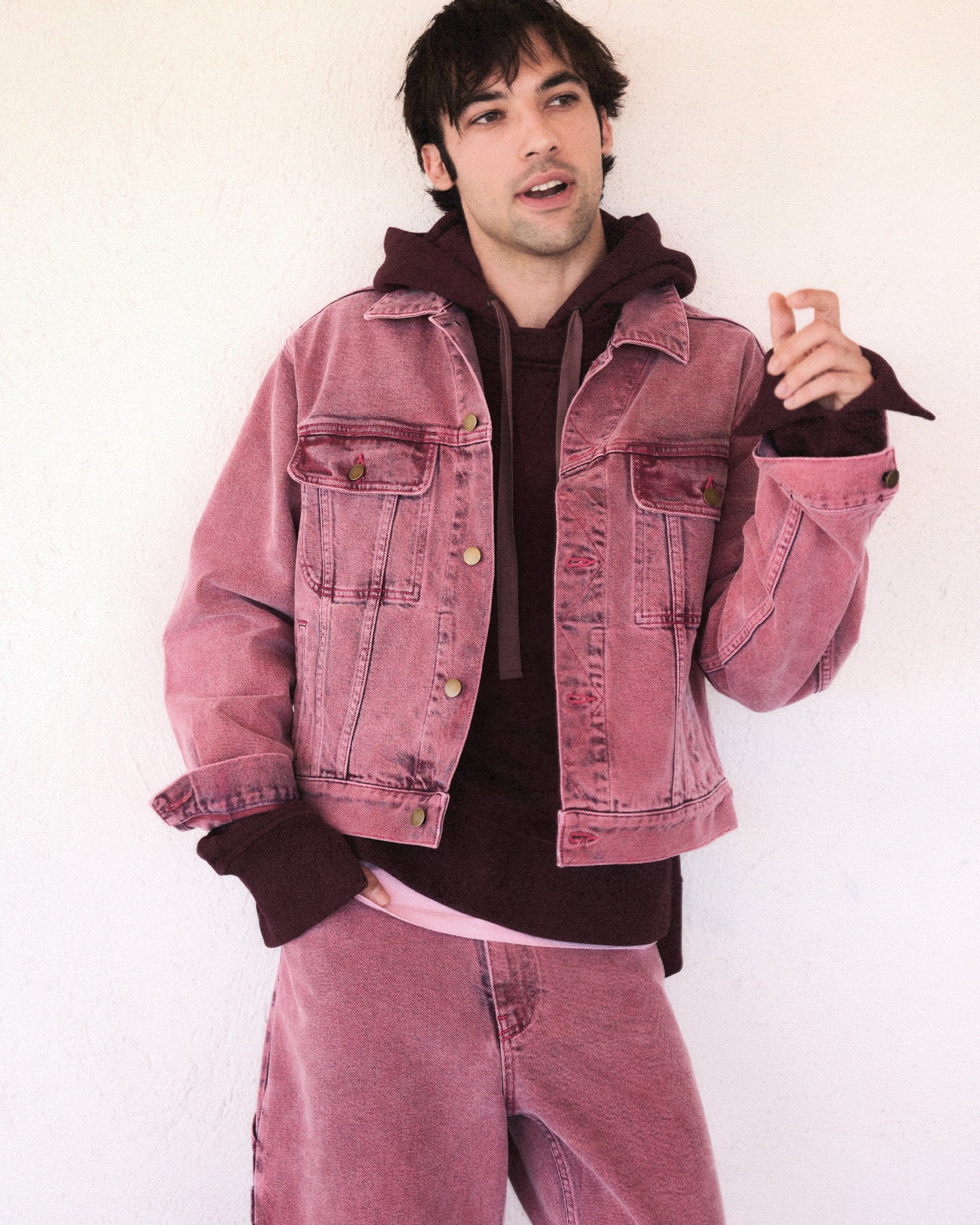 Jean Jacket in Pink Wash