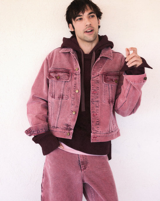 Jean Jacket in Pink Wash