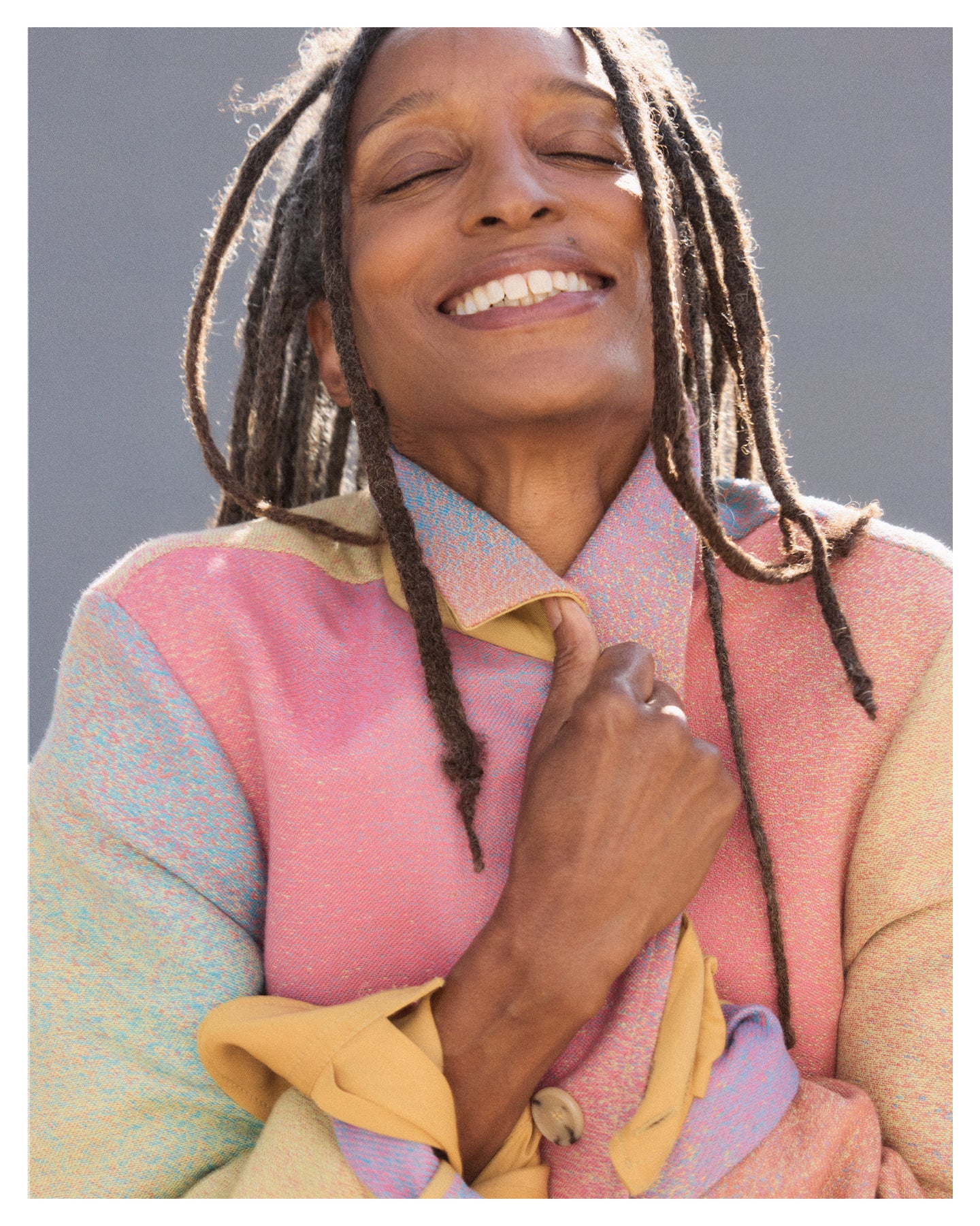 Maharam Coat in Rainbow Degrade