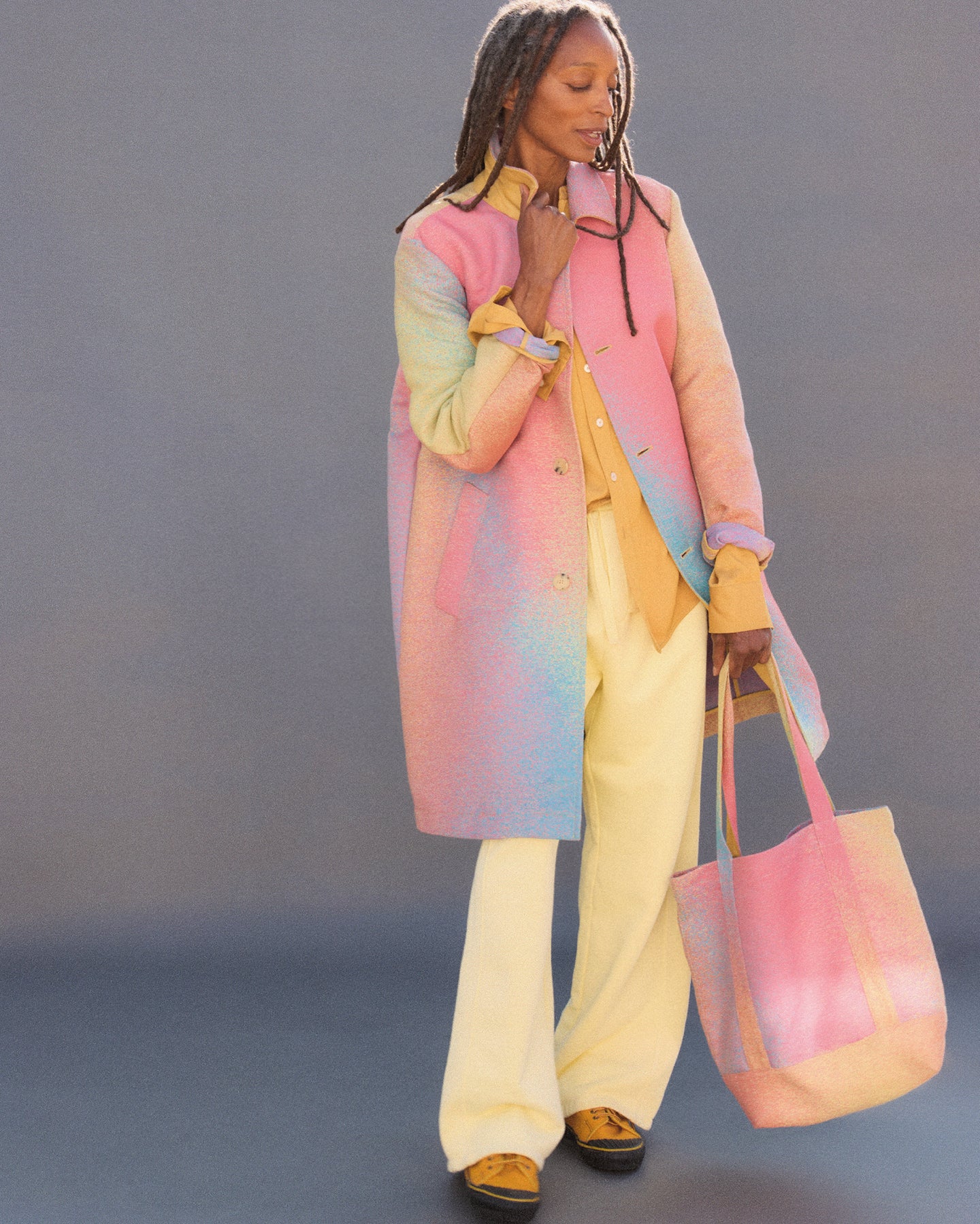 Maharam Coat in Rainbow Degrade