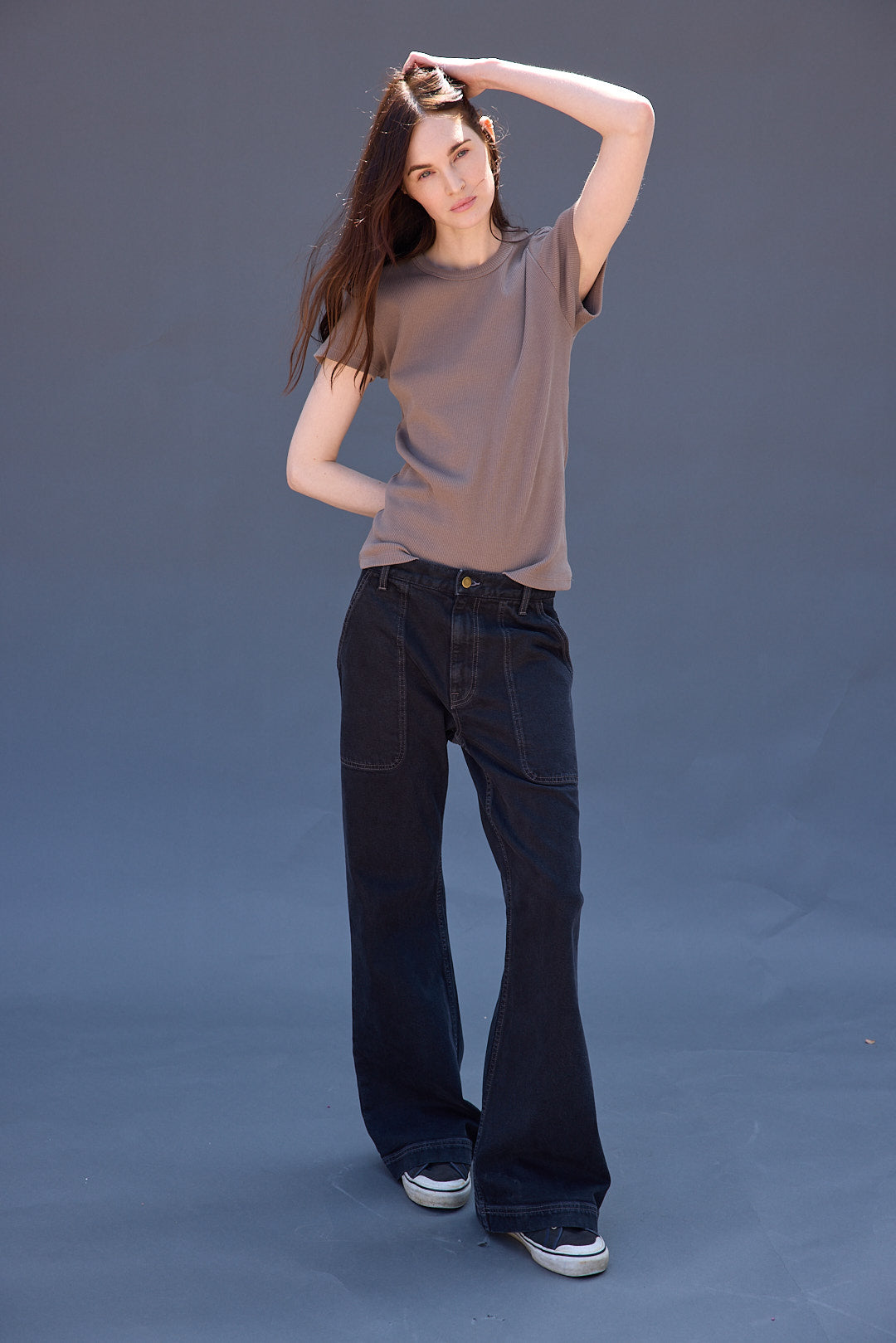 Utility Flare Jean in Midnight Wash