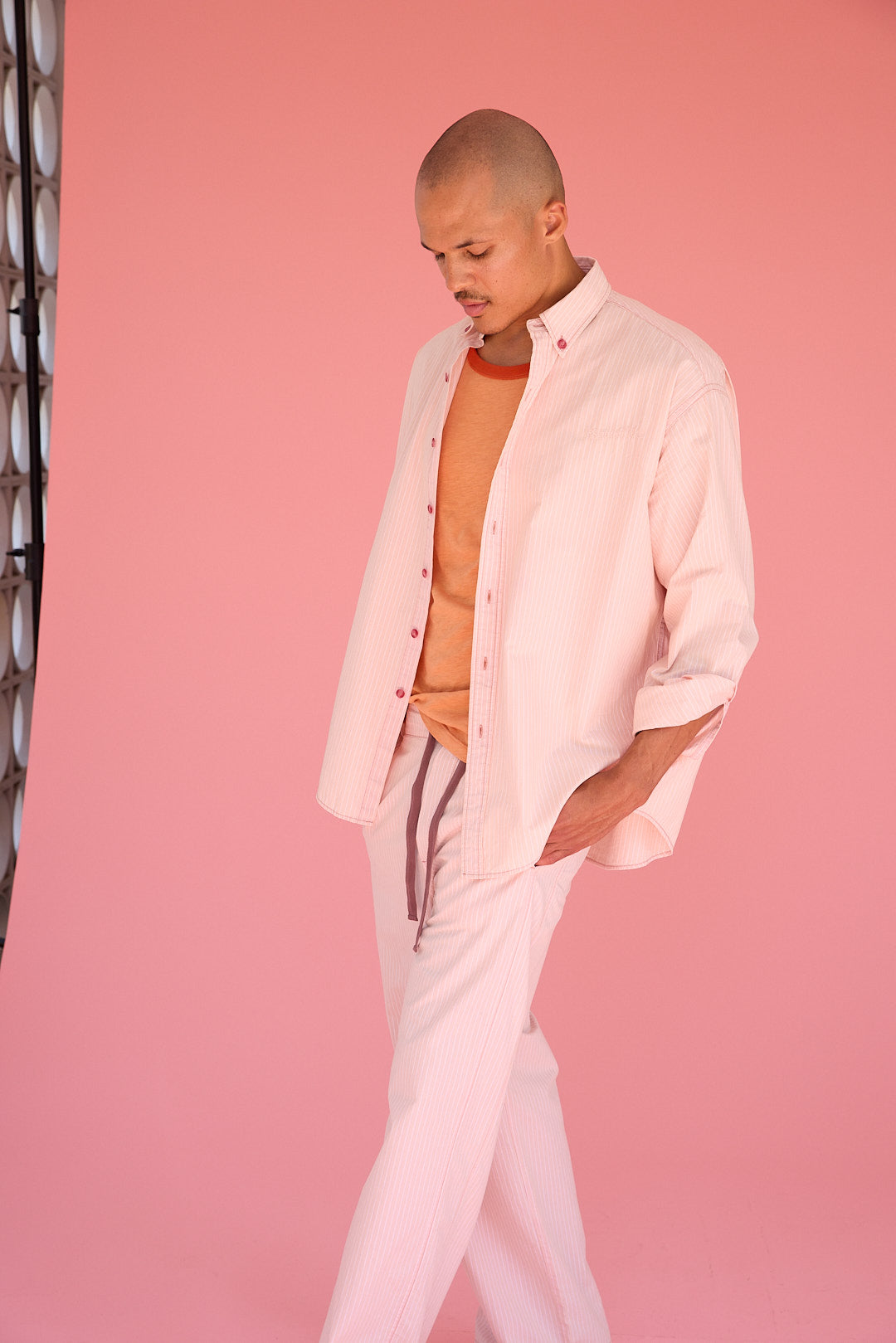 Drawstring Pant in Strawberry Milkshake