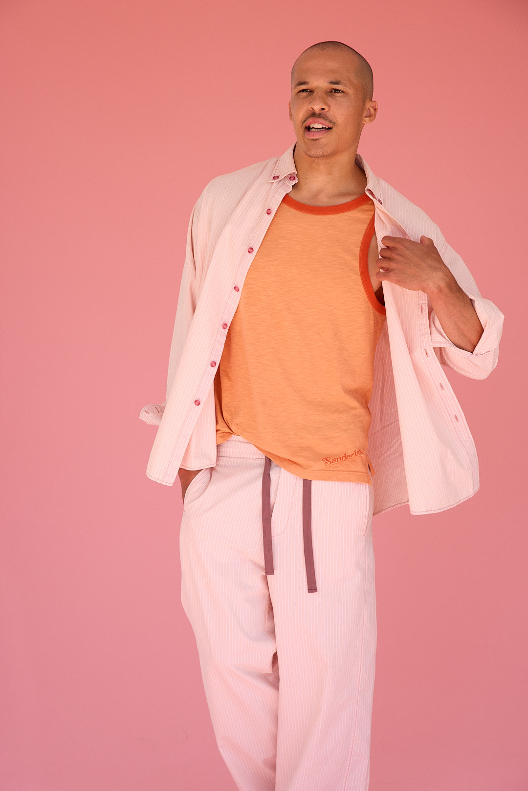 Oversized Shirt in Strawberry Milkshake