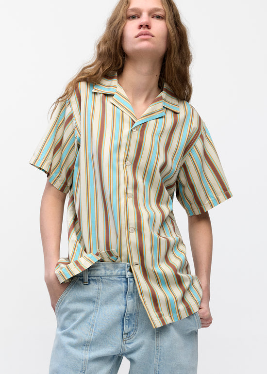Short Sleeve Shirt in Multi Stripe
