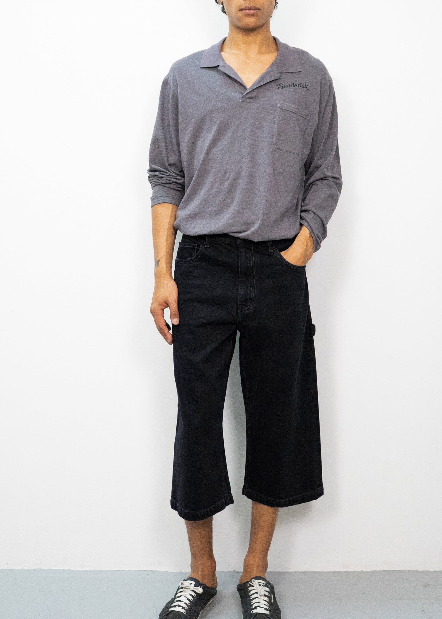 Wide Skater Jean in Midnight Wash