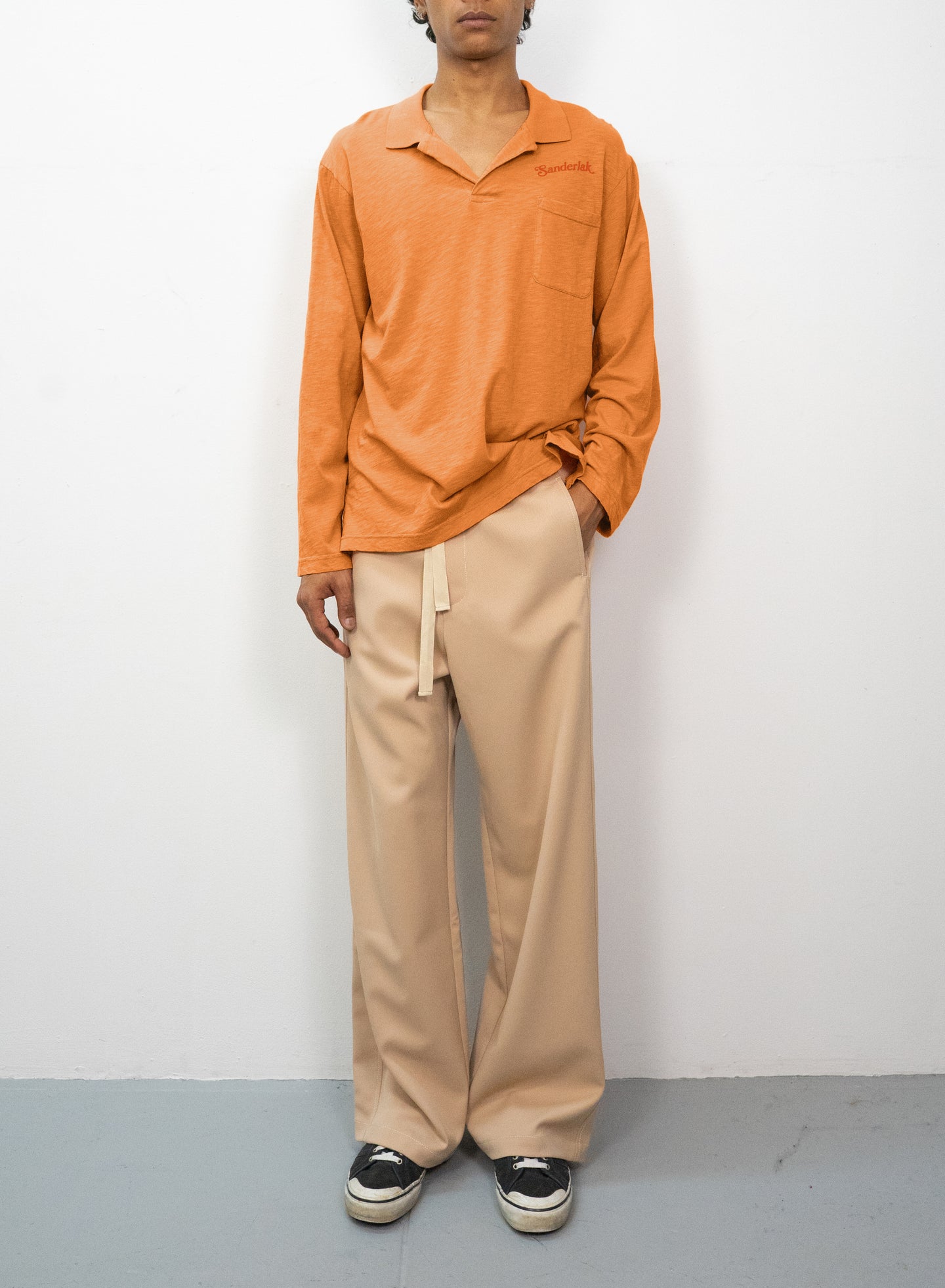 Jersey Polo in Peach