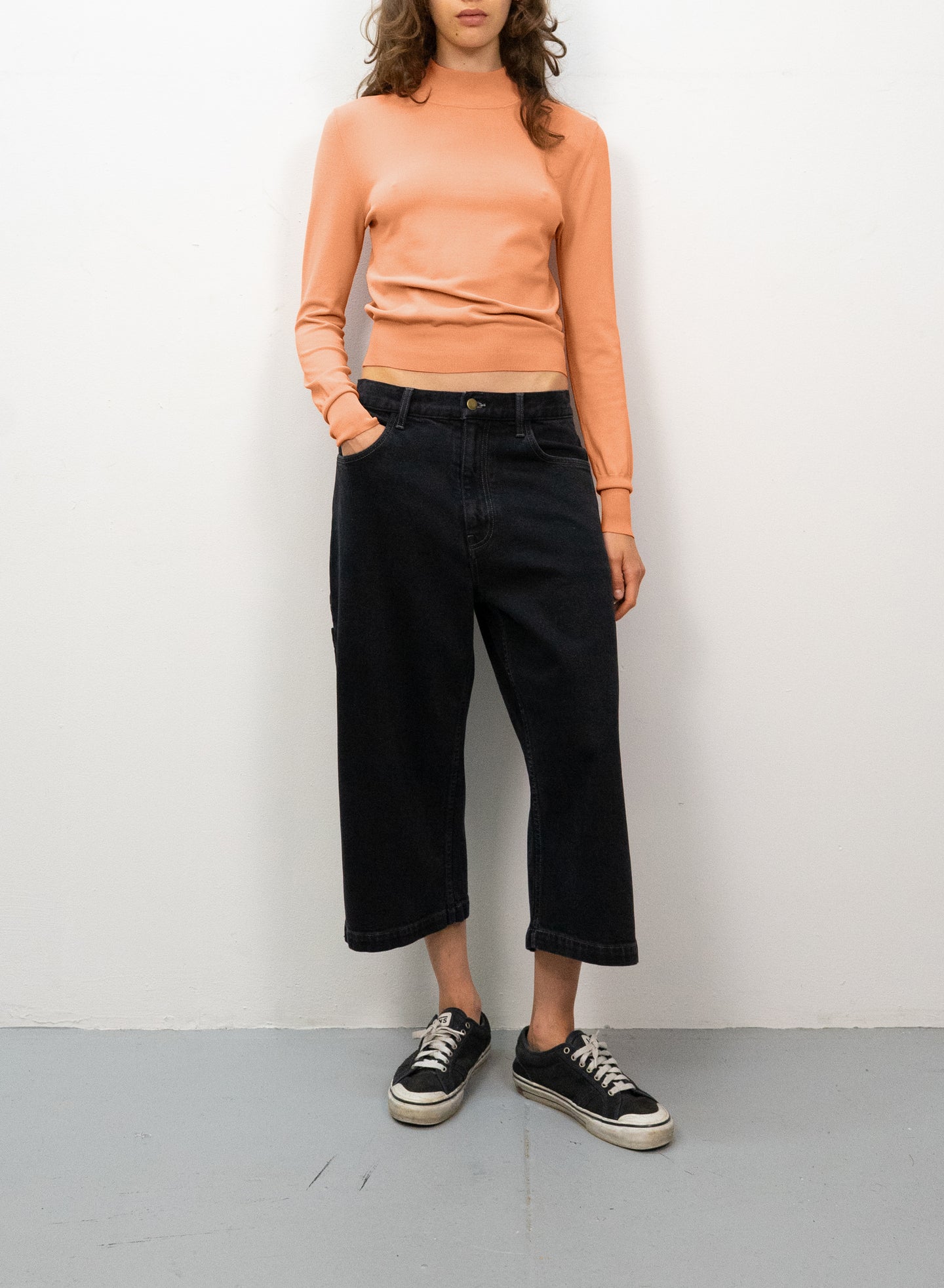 Skinny Mockneck in Light Pink