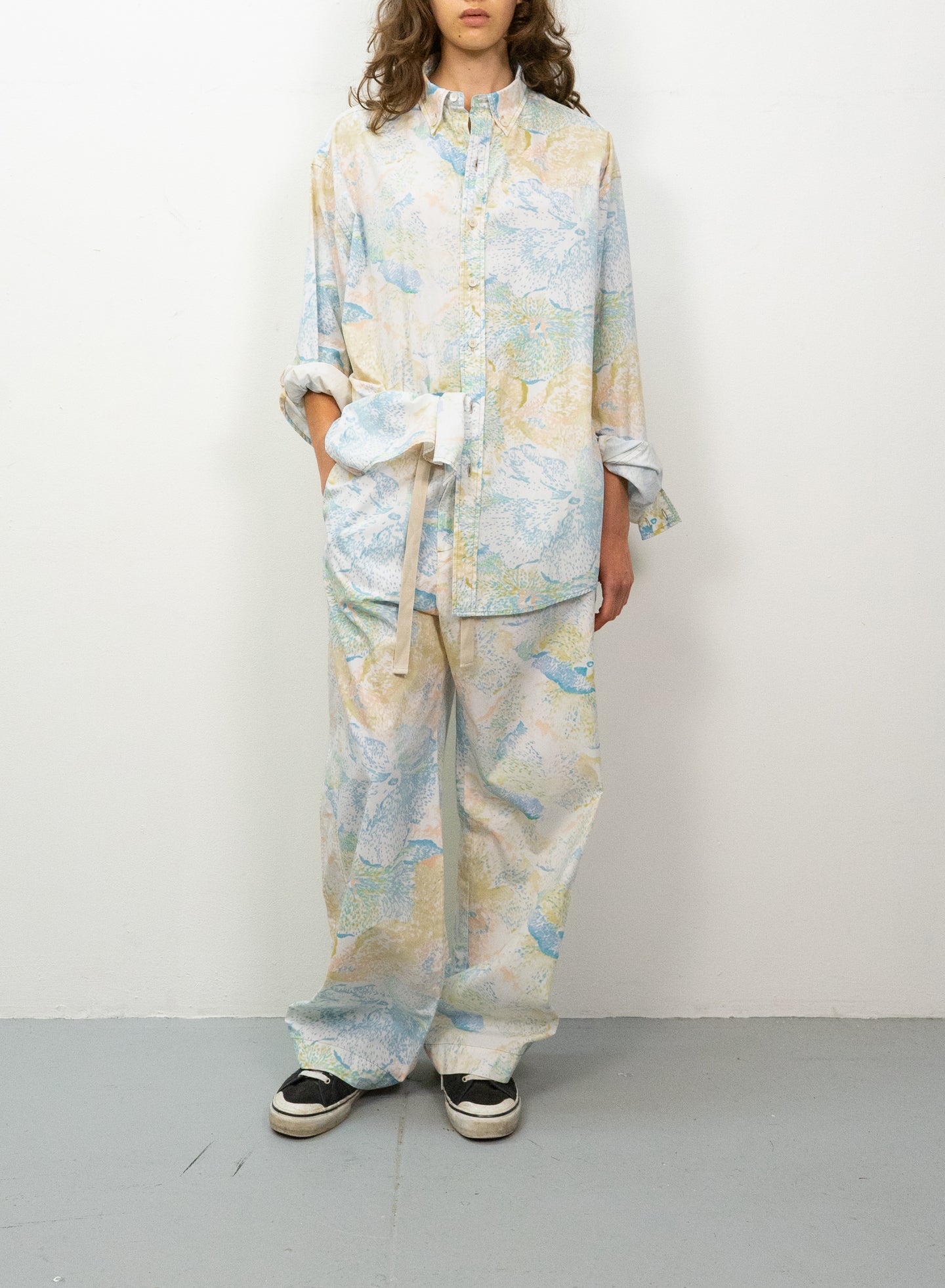 Drawstring Pant in Flower Print