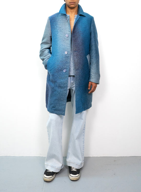 Maharam Coat in Blue Degrade