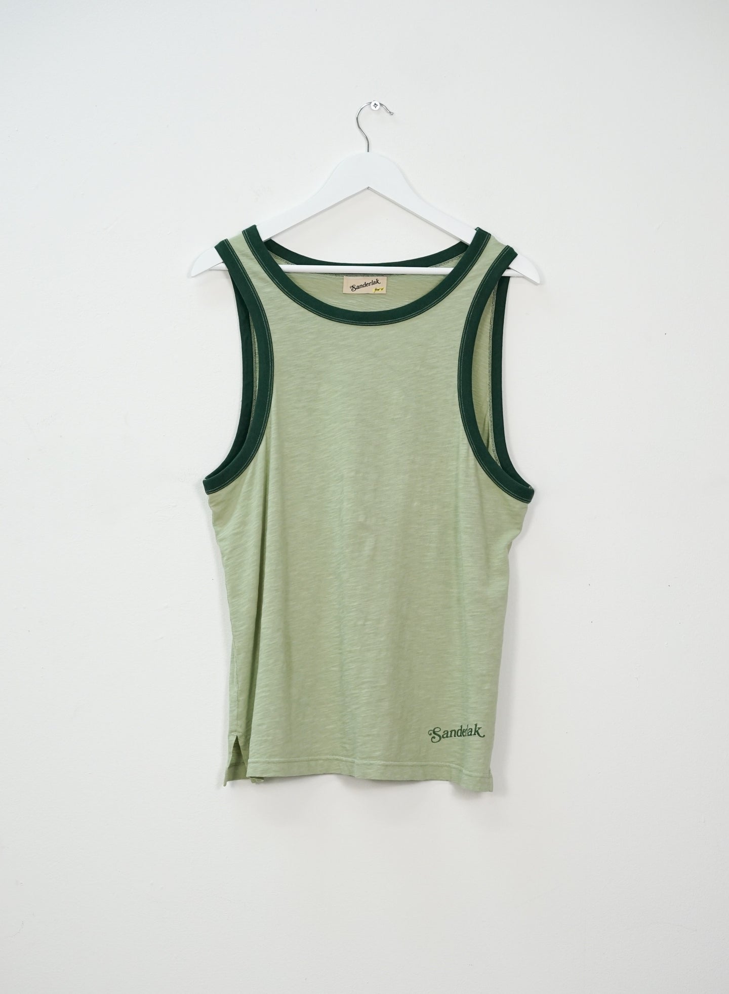 Contrast Rib Tank in Desert Sage