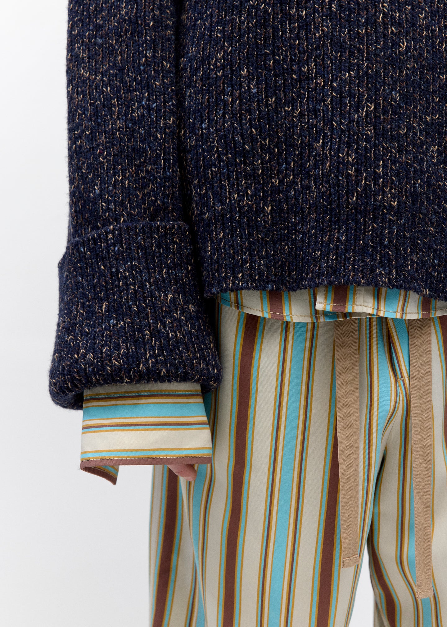 Turtleneck Sweater in Navy Melange