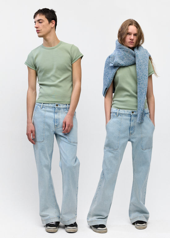 Utility Flare Jean in Blue Wash