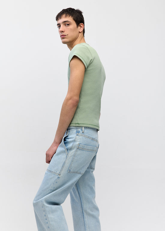 Utility Flare Jean in Blue Wash