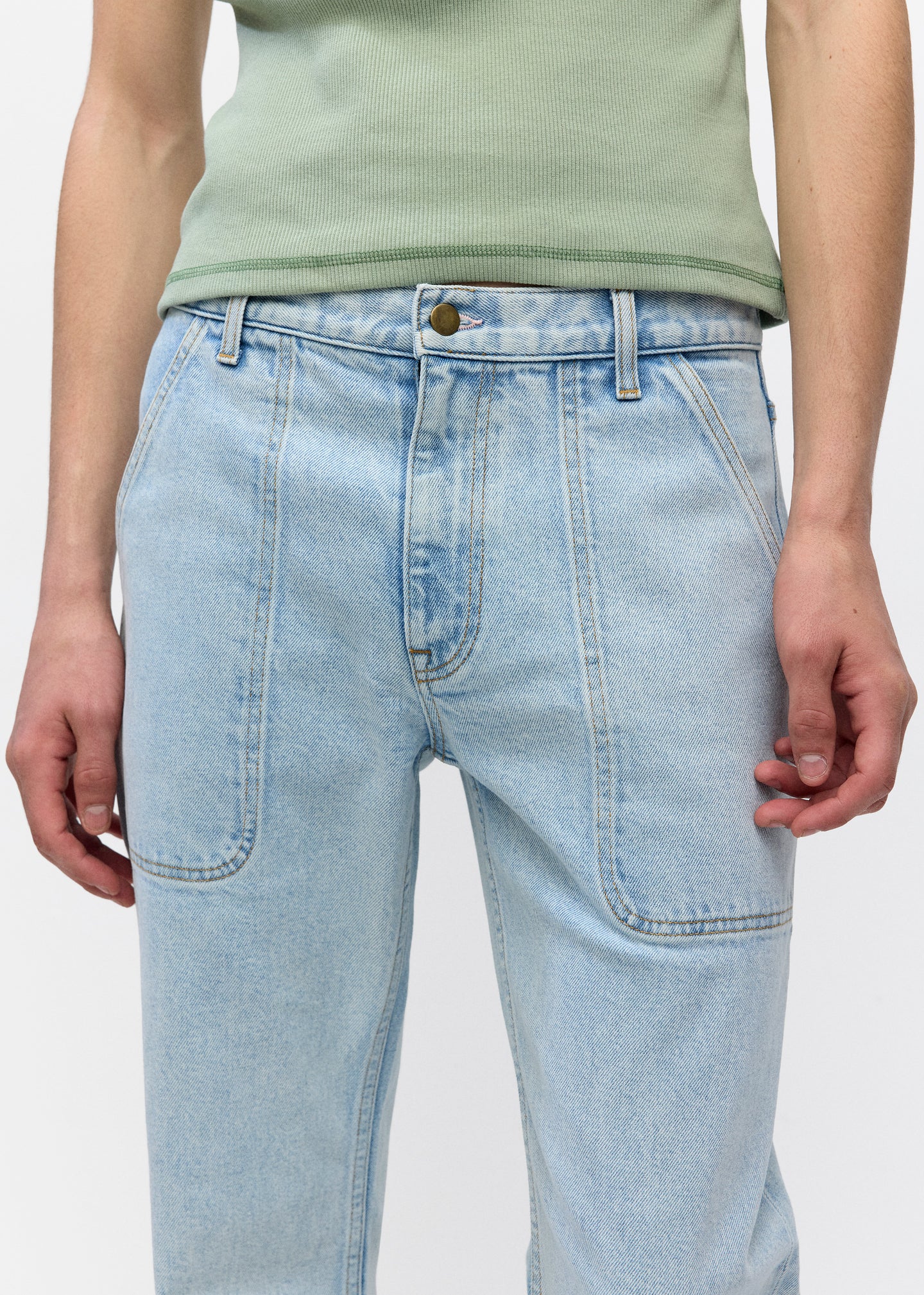 Utility Flare Jean in Blue Wash