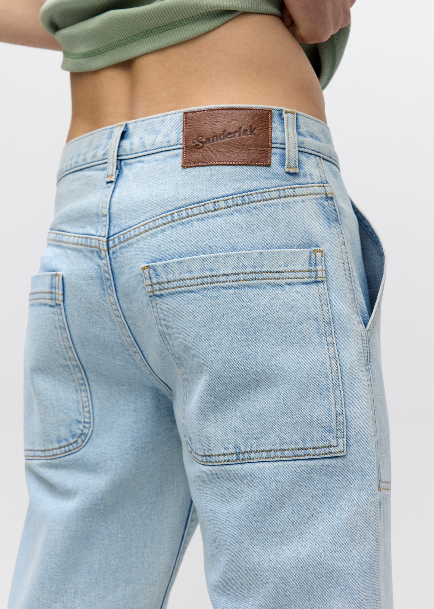 Utility Flare Jean in Blue Wash