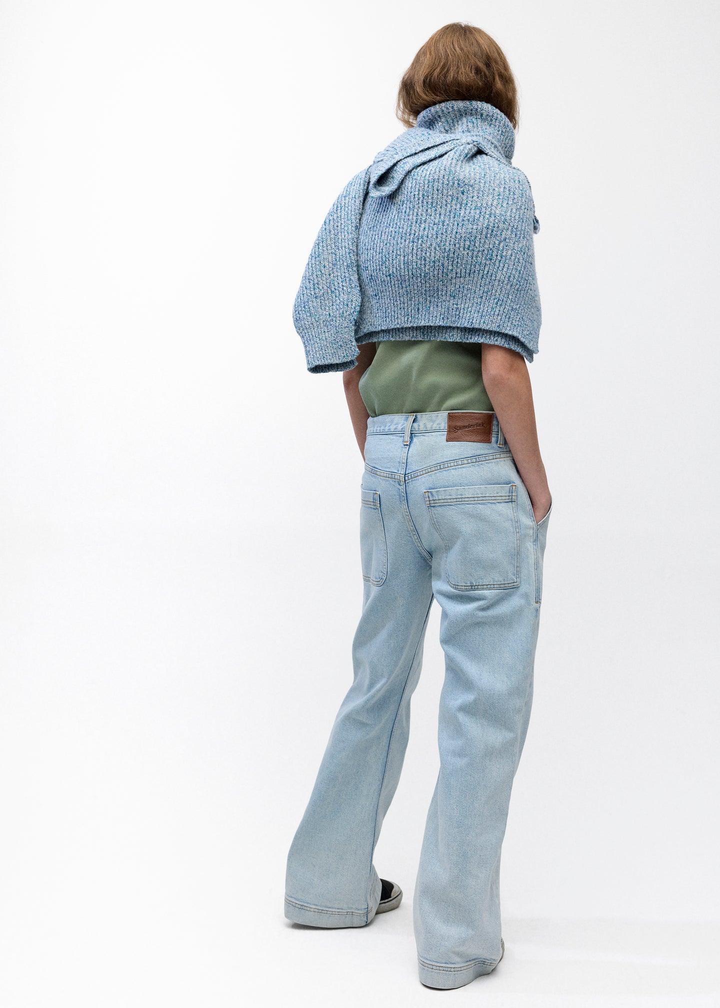 Utility Flare Jean in Blue Wash