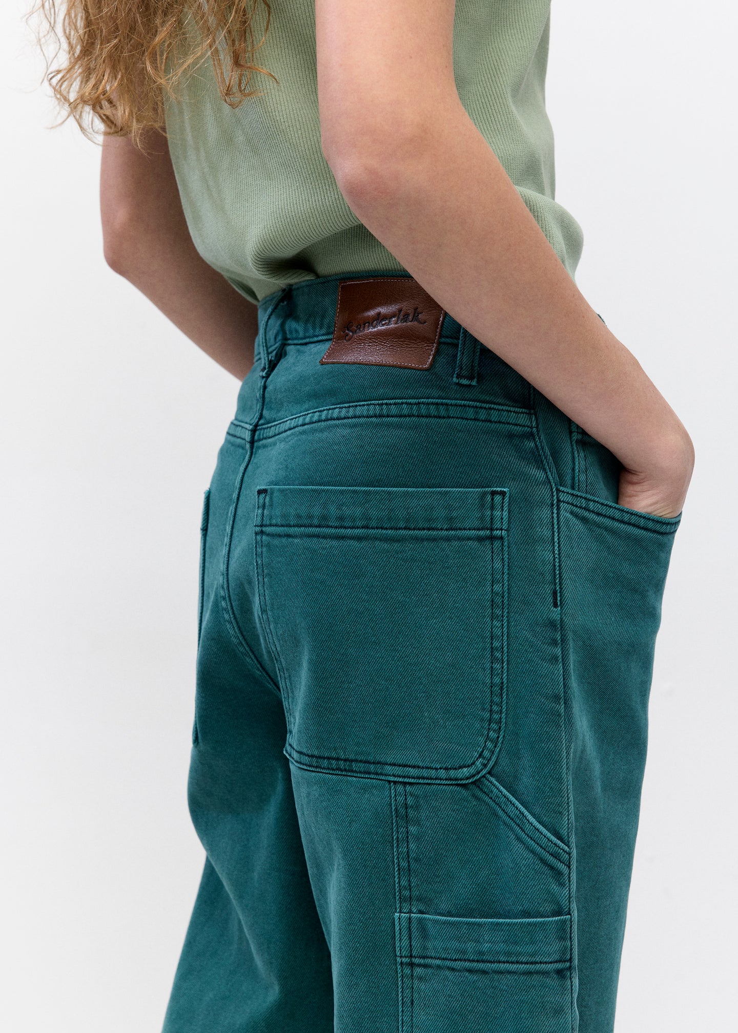 Wide Skater Jean in Pine Wash