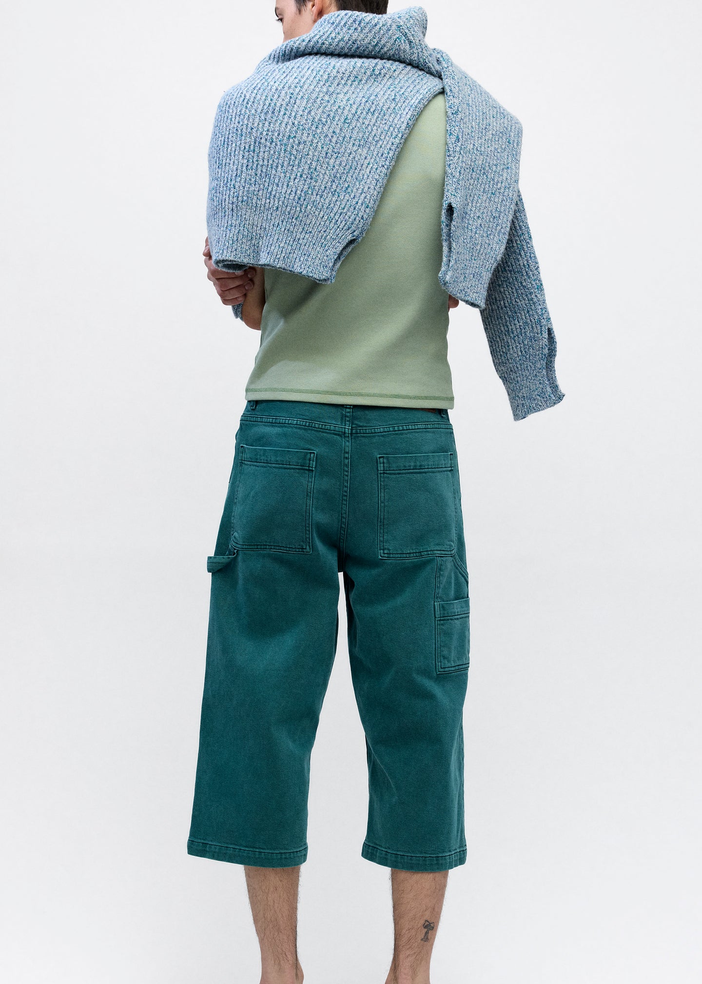 Wide Skater Jean in Pine Wash