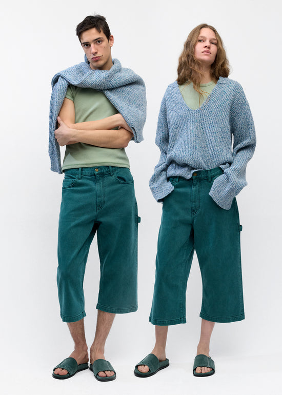 Wide Skater Jean in Pine Wash